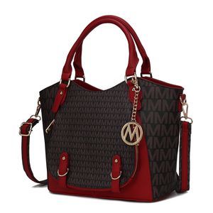 Carryall Satchel For Women, Vegan Textured Pocketbook TopHandle Crossbody
